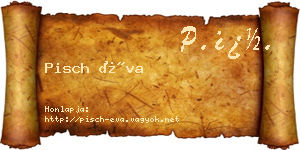 Pisch Éva névjegykártya